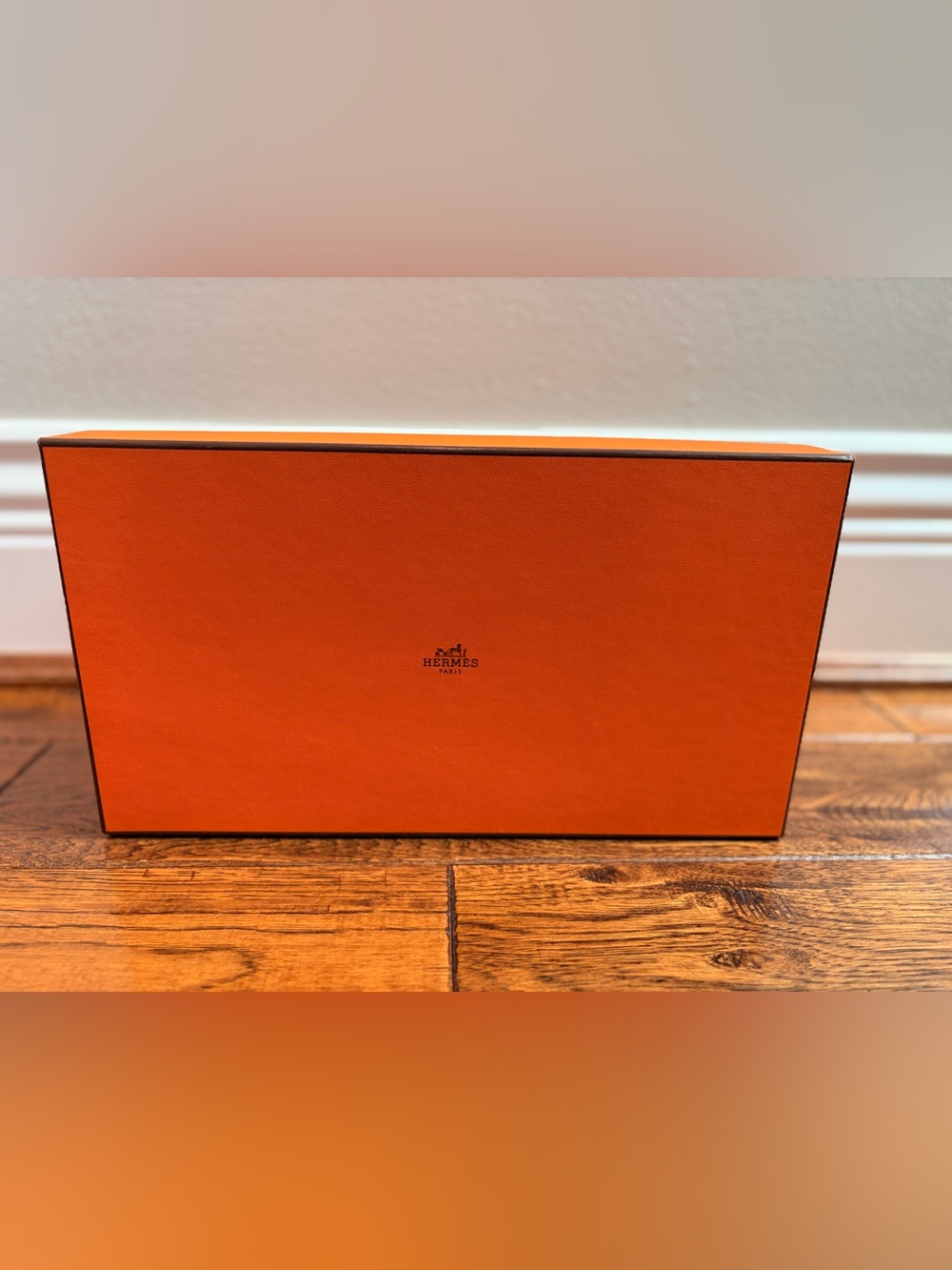 Hermes Orange Presentation Box with Centered Logo